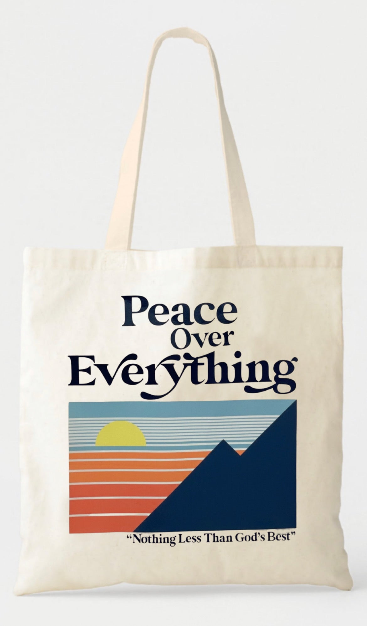 Peace Over Everything Canvas Tote